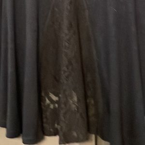 Navy, silver and a little bling sweater with lace back